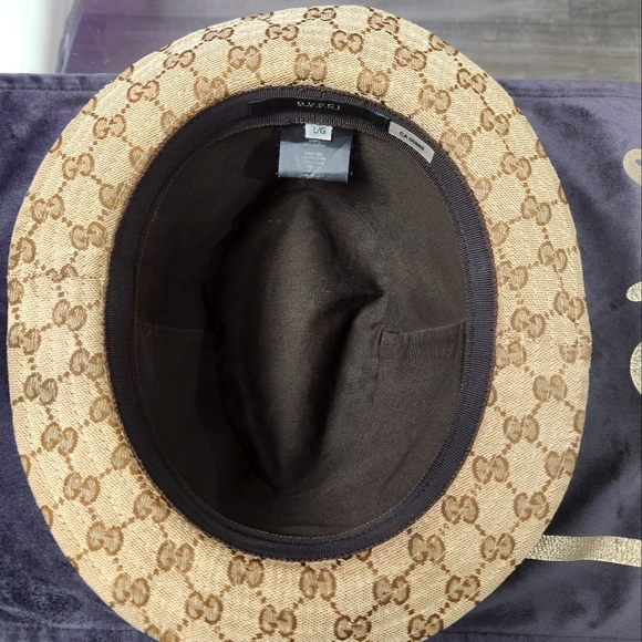 Vintage monogram bucket hat GG Gucci - Picture 3 of 6